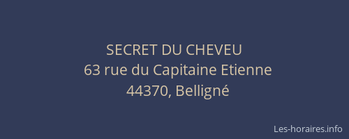 SECRET DU CHEVEU
