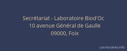 Secrétariat - Laboratoire Biod'Oc