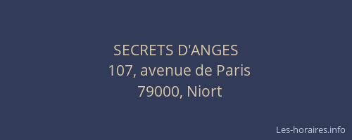 SECRETS D'ANGES