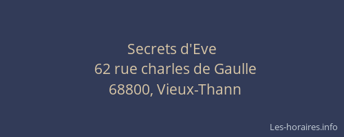 Secrets d'Eve