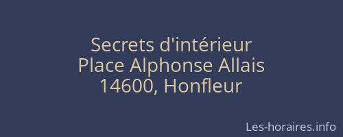 Secrets d'intérieur