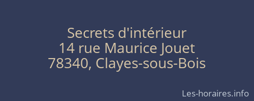 Secrets d'intérieur