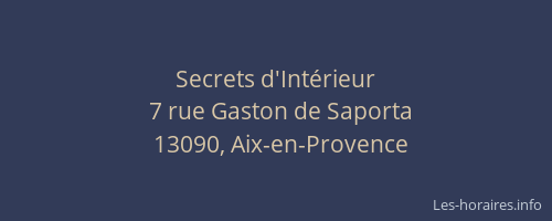 Secrets d'Intérieur