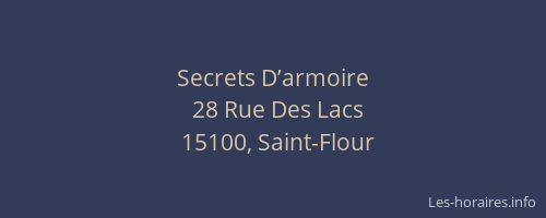 Secrets D’armoire