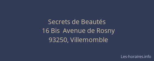 Secrets de Beautés