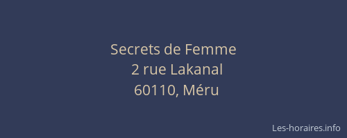 Secrets de Femme