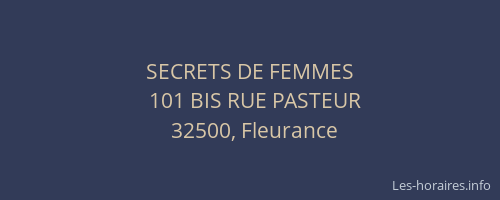 SECRETS DE FEMMES