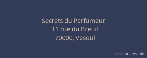 Secrets du Parfumeur