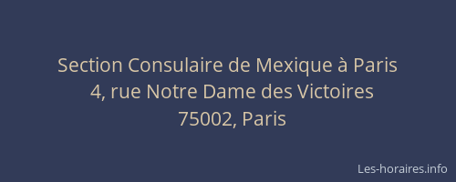 Section Consulaire de Mexique à Paris