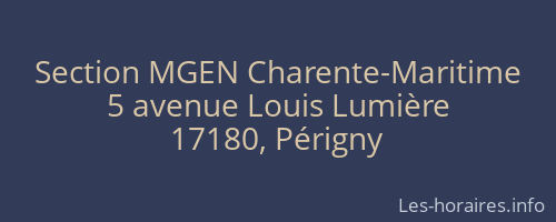 Section MGEN Charente-Maritime