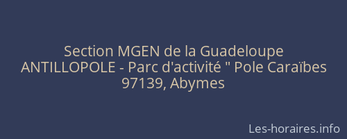Section MGEN de la Guadeloupe