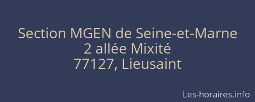 Section MGEN de Seine-et-Marne