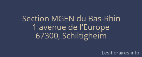 Section MGEN du Bas-Rhin