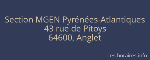 Section MGEN Pyrénées-Atlantiques