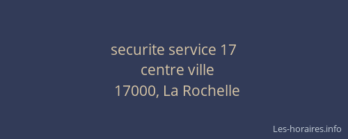 securite service 17