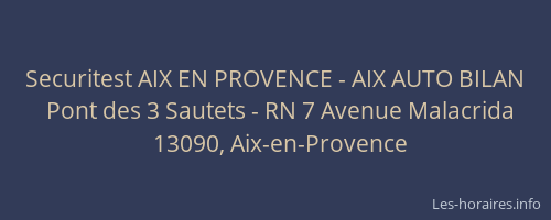 Securitest AIX EN PROVENCE - AIX AUTO BILAN