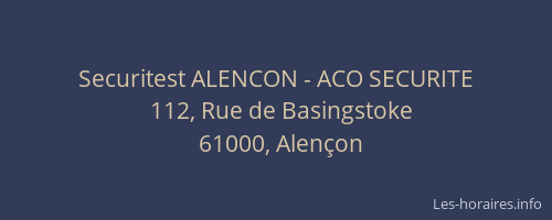 Securitest ALENCON - ACO SECURITE