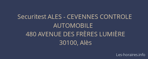 Securitest ALES - CEVENNES CONTROLE AUTOMOBILE