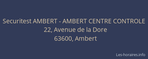 Securitest AMBERT - AMBERT CENTRE CONTROLE