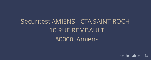 Securitest AMIENS - CTA SAINT ROCH