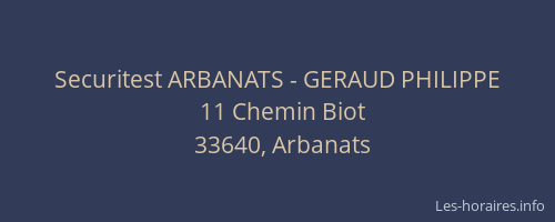 Securitest ARBANATS - GERAUD PHILIPPE