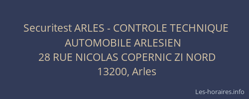 Securitest ARLES - CONTROLE TECHNIQUE AUTOMOBILE ARLESIEN