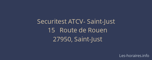 Securitest ATCV- Saint-Just
