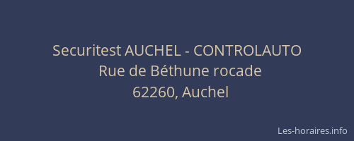 Securitest AUCHEL - CONTROLAUTO