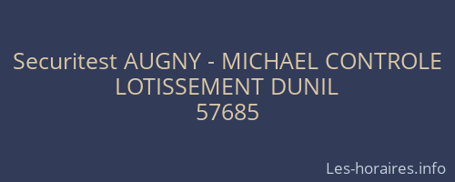 Securitest AUGNY - MICHAEL CONTROLE