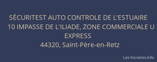 SÉCURITEST AUTO CONTROLE DE L'ESTUAIRE