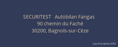 SECURITEST   Autobilan Fangas