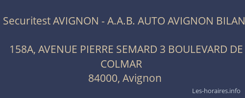 Securitest AVIGNON - A.A.B. AUTO AVIGNON BILAN