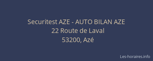 Securitest AZE - AUTO BILAN AZE