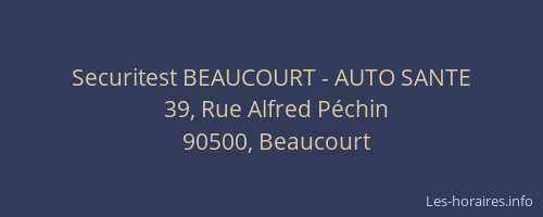 Securitest BEAUCOURT - AUTO SANTE