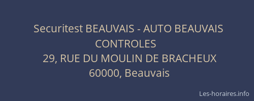 Securitest BEAUVAIS - AUTO BEAUVAIS CONTROLES