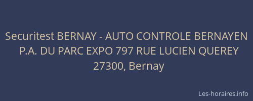 Securitest BERNAY - AUTO CONTROLE BERNAYEN