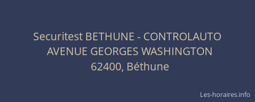 Securitest BETHUNE - CONTROLAUTO