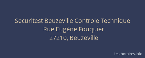 Securitest Beuzeville Controle Technique