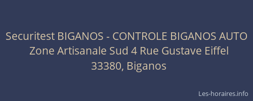Securitest BIGANOS - CONTROLE BIGANOS AUTO