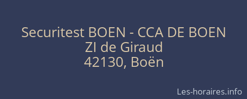 Securitest BOEN - CCA DE BOEN