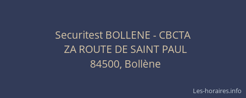 Securitest BOLLENE - CBCTA