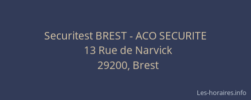 Securitest BREST - ACO SECURITE