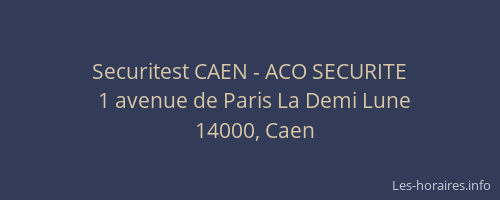 Securitest CAEN - ACO SECURITE