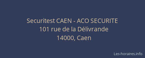 Securitest CAEN - ACO SECURITE