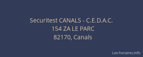 Securitest CANALS - C.E.D.A.C.