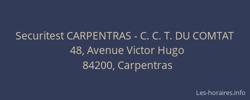 Securitest CARPENTRAS - C. C. T. DU COMTAT