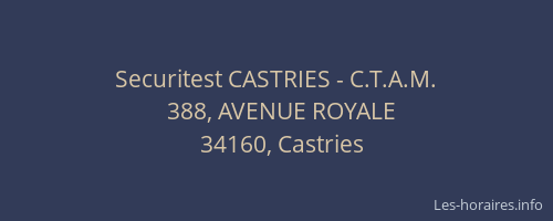 Securitest CASTRIES - C.T.A.M.