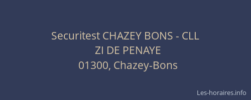 Securitest CHAZEY BONS - CLL