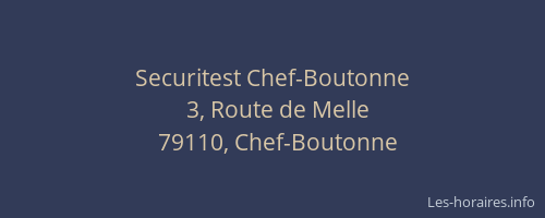 Securitest Chef-Boutonne