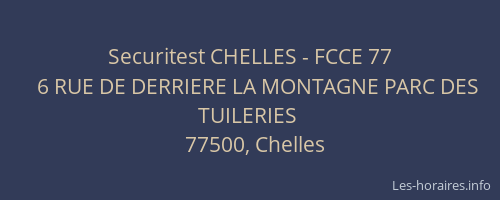 Securitest CHELLES - FCCE 77